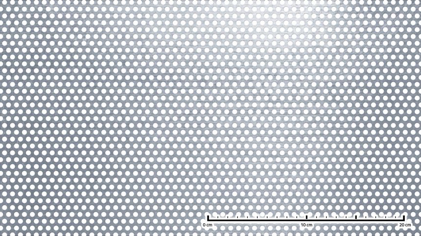 Děrovaný plech RV 5/8x1,5 pozink 1x2 m