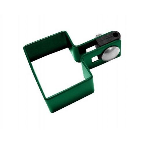 Příchytka objímková-RAL 6005- koncová na sloupek 60 x 40 mm
