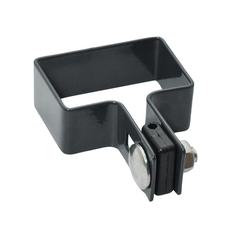 Příchytka objímková-RAL 7016- koncová na sloupek 60 x 40 mm